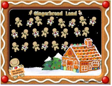Smartboard Attendance Gingerbread Land theme with 3 program options